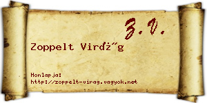 Zoppelt Virág névjegykártya